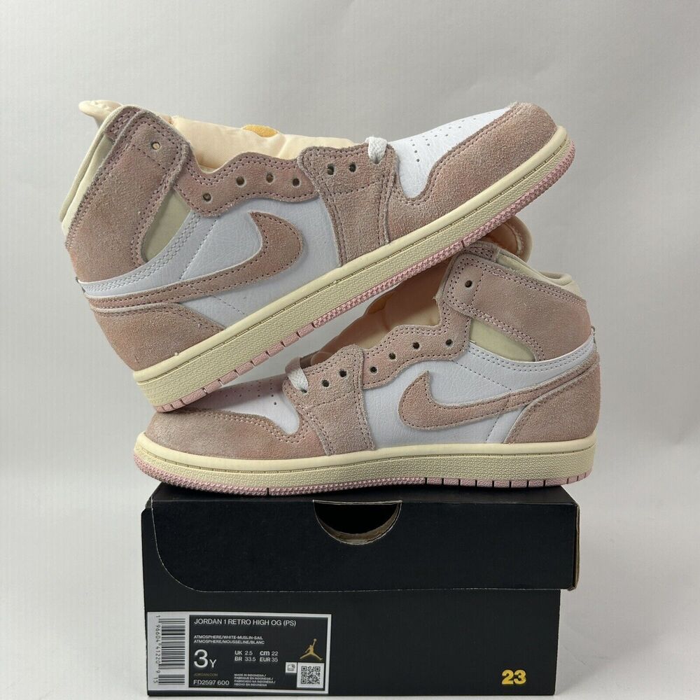 Nike Shoes Air Jordan Air Jordan 1 Retro High OG PS “Washed Pink” 2024 - Picture 3 of 9